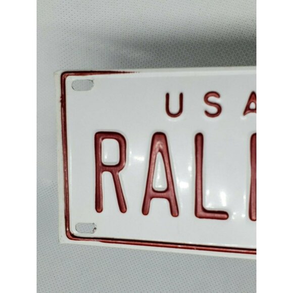 U.S.A Ralph Personalized White Red Collectible Mini License Bicycle Bike Plate - Picture 4 of 12